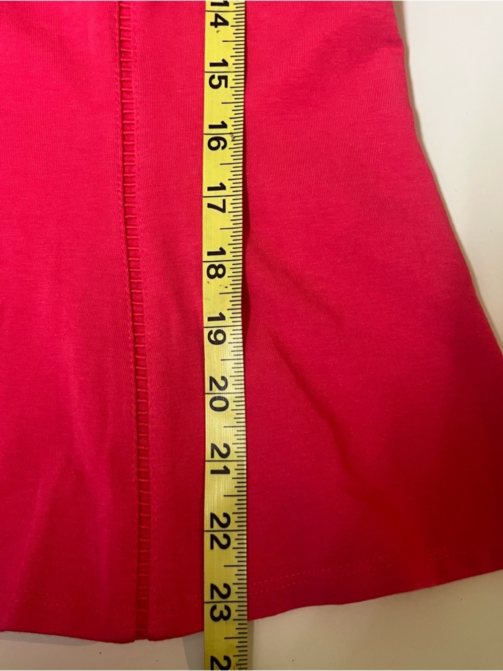 White House Black Market Top Short Sleeves Seam Details Bright Pink Womens Large - Picture 8 of 10